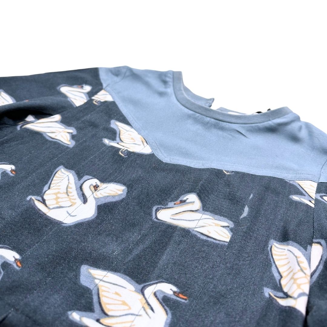 STELLA MCCARTNEY - Robe bleu avec cygnes - 8 ans