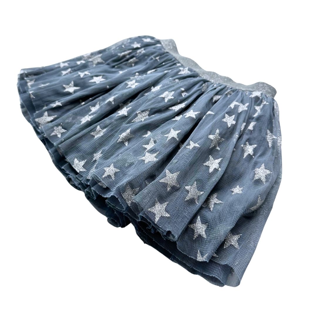 STELLA MCCARTNEY - Blauer und grauer Rock mit Paillettensternen - 8 Jahre