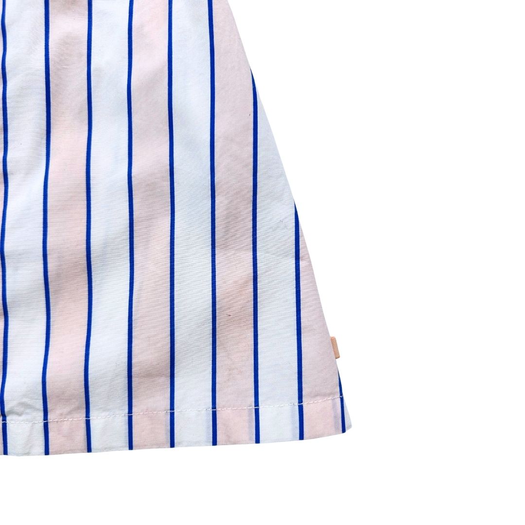 TINYCOTTONS - Blau-weiß-rosa gestreifte Bluse - 4 Jahre
