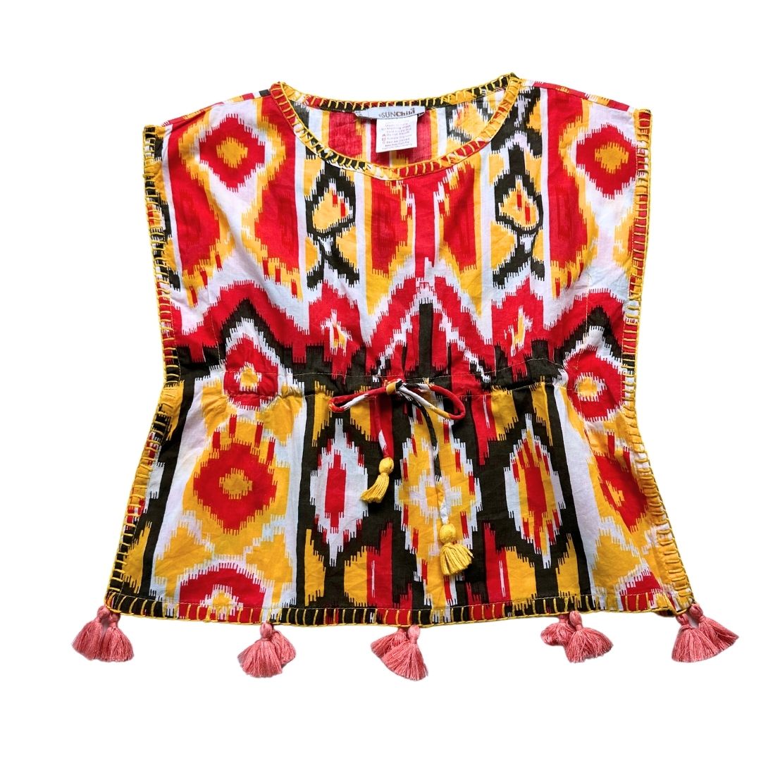 SUNCHILD - Yellow, red, black and white top - 6 years