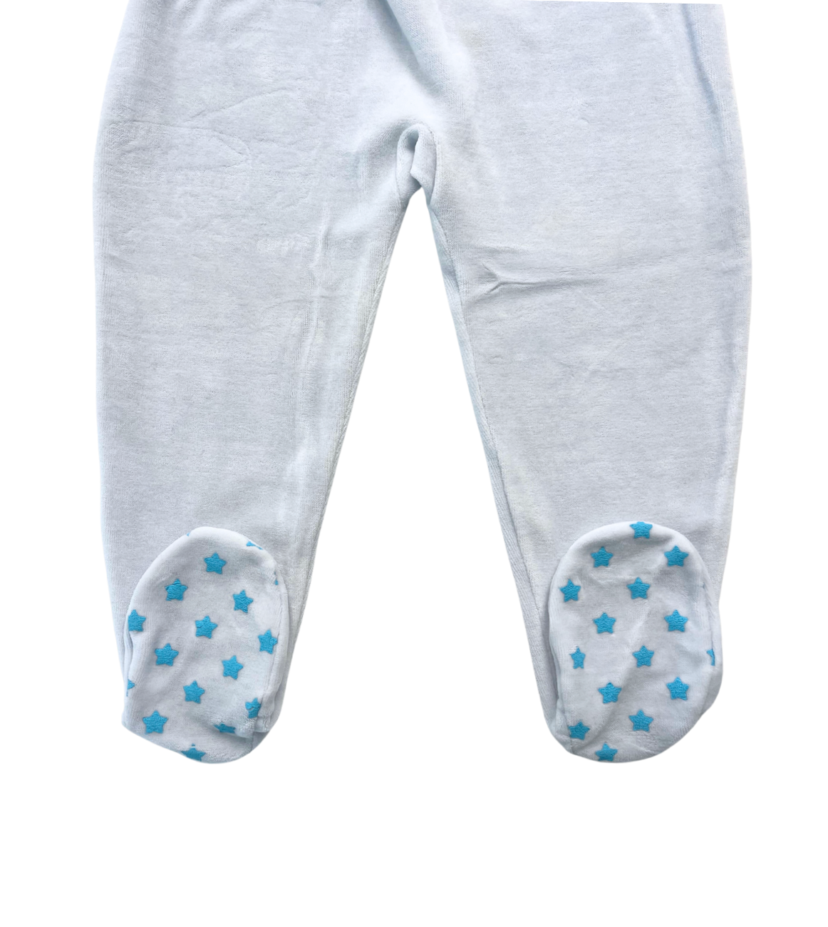 PETIT BATEAU - Blue striped velour pajama set (new) - 2 years