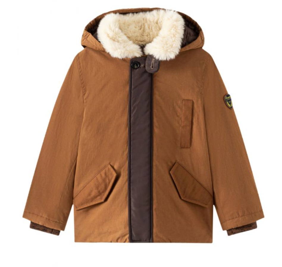 BONPOINT - Camel parka with hood - 10 years