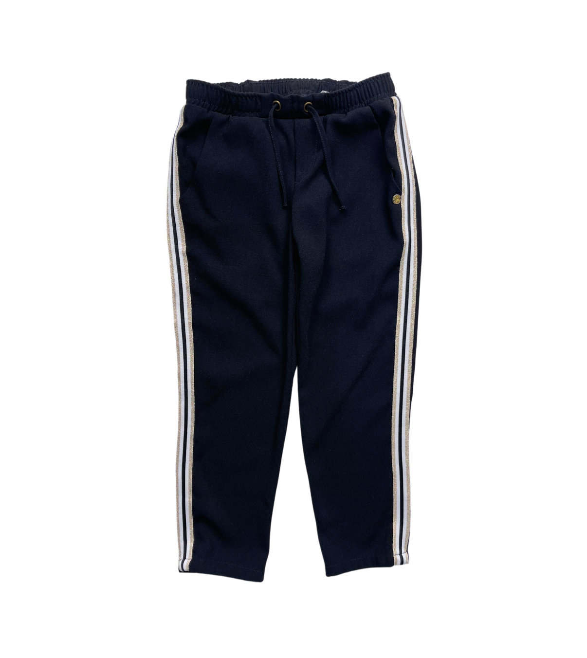 IKKS - Black jogging pants with sequined band - 7 years