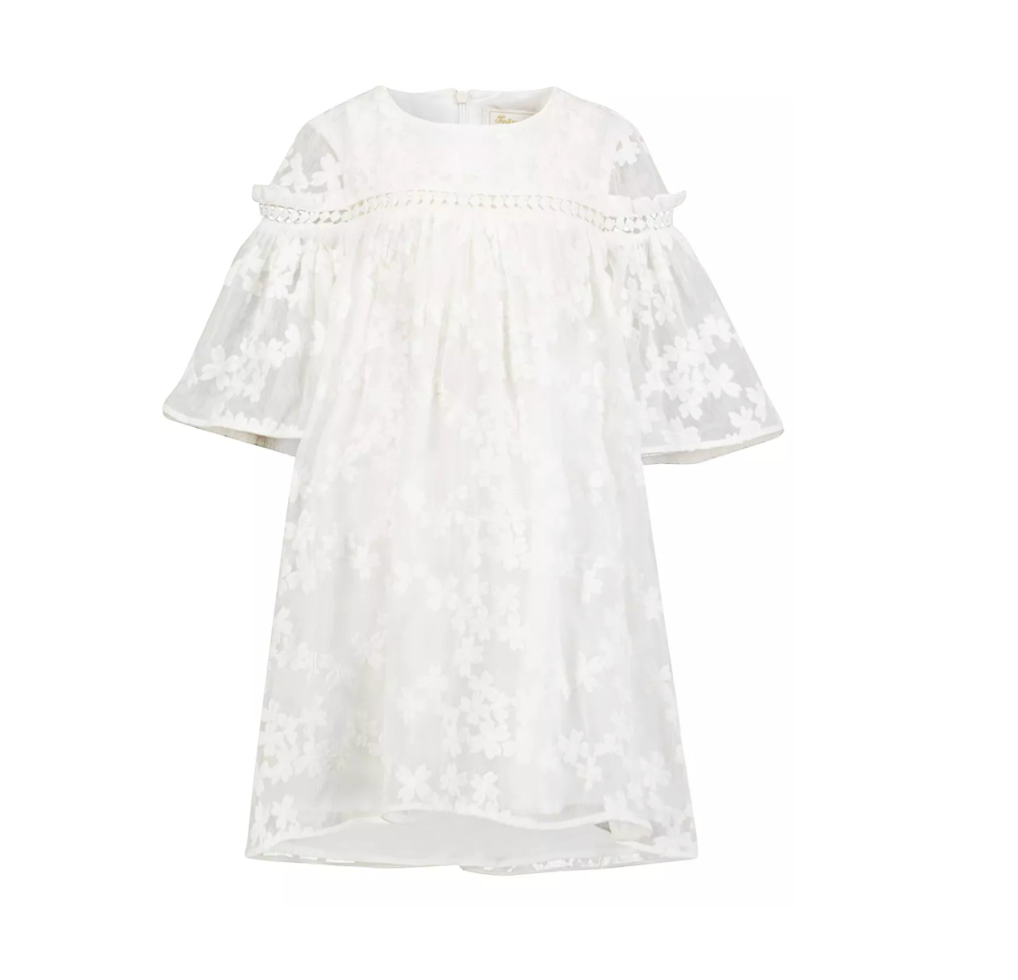 TARTINE & CHOCOLAT - Weißes Kleid mit gestickten Blumen - 8 Jahre