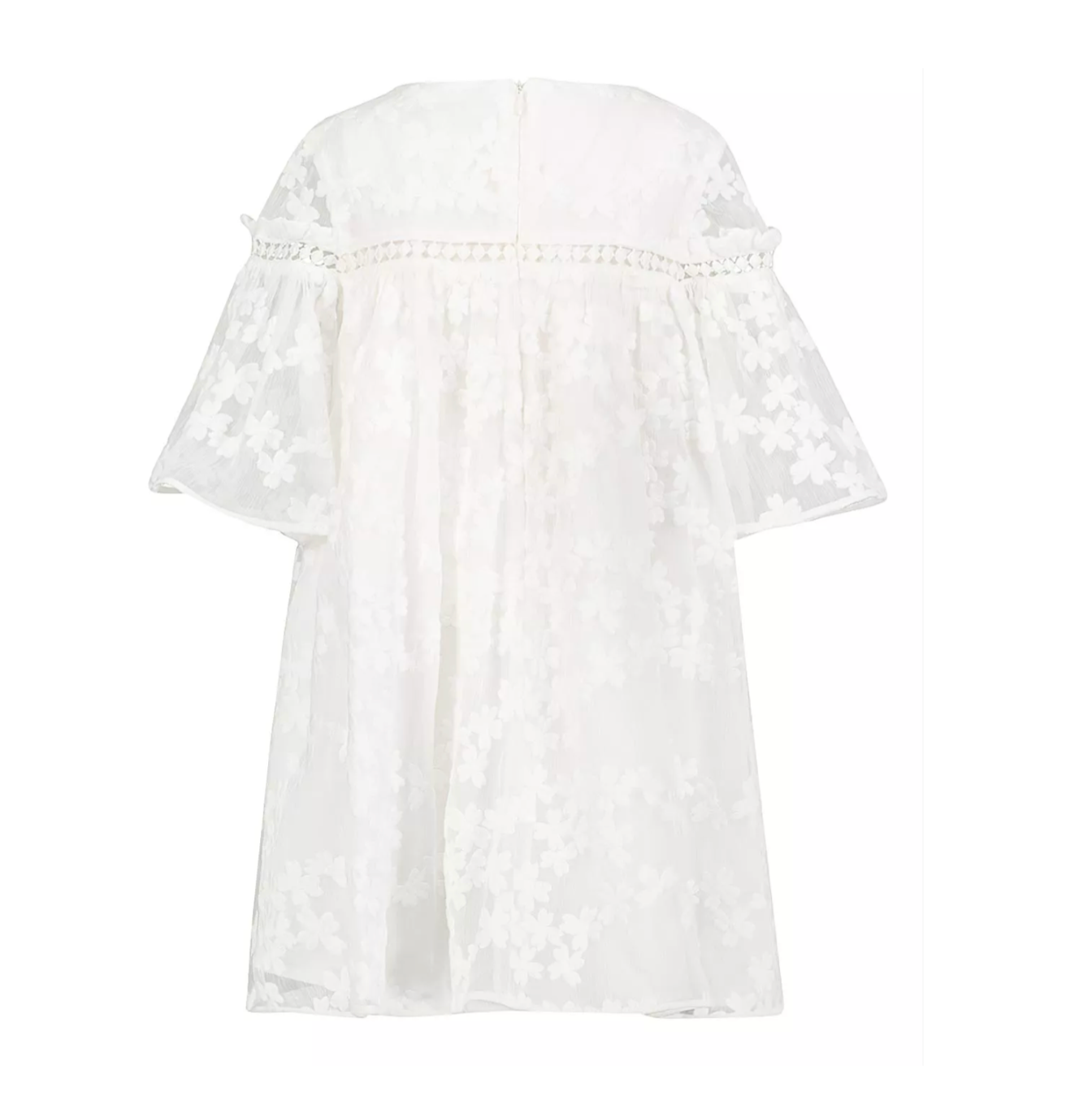 TARTINE & CHOCOLAT - Weißes Kleid mit gestickten Blumen - 8 Jahre