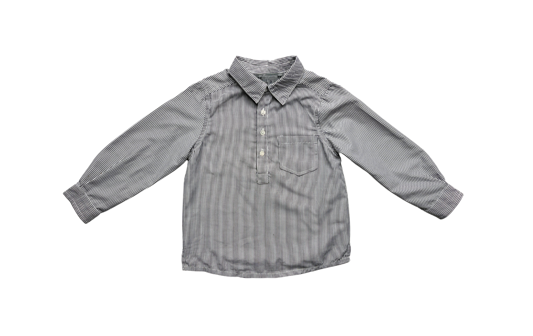 BONPOINT - Light blue striped shirt - 3 years