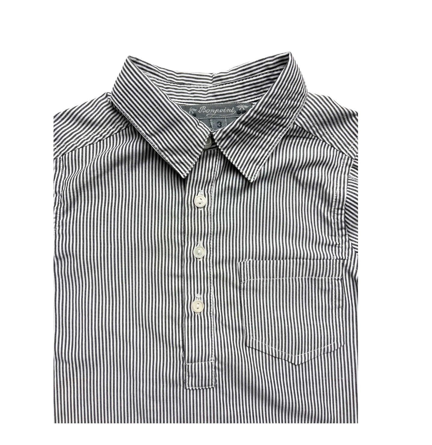 BONPOINT - Light blue striped shirt - 3 years