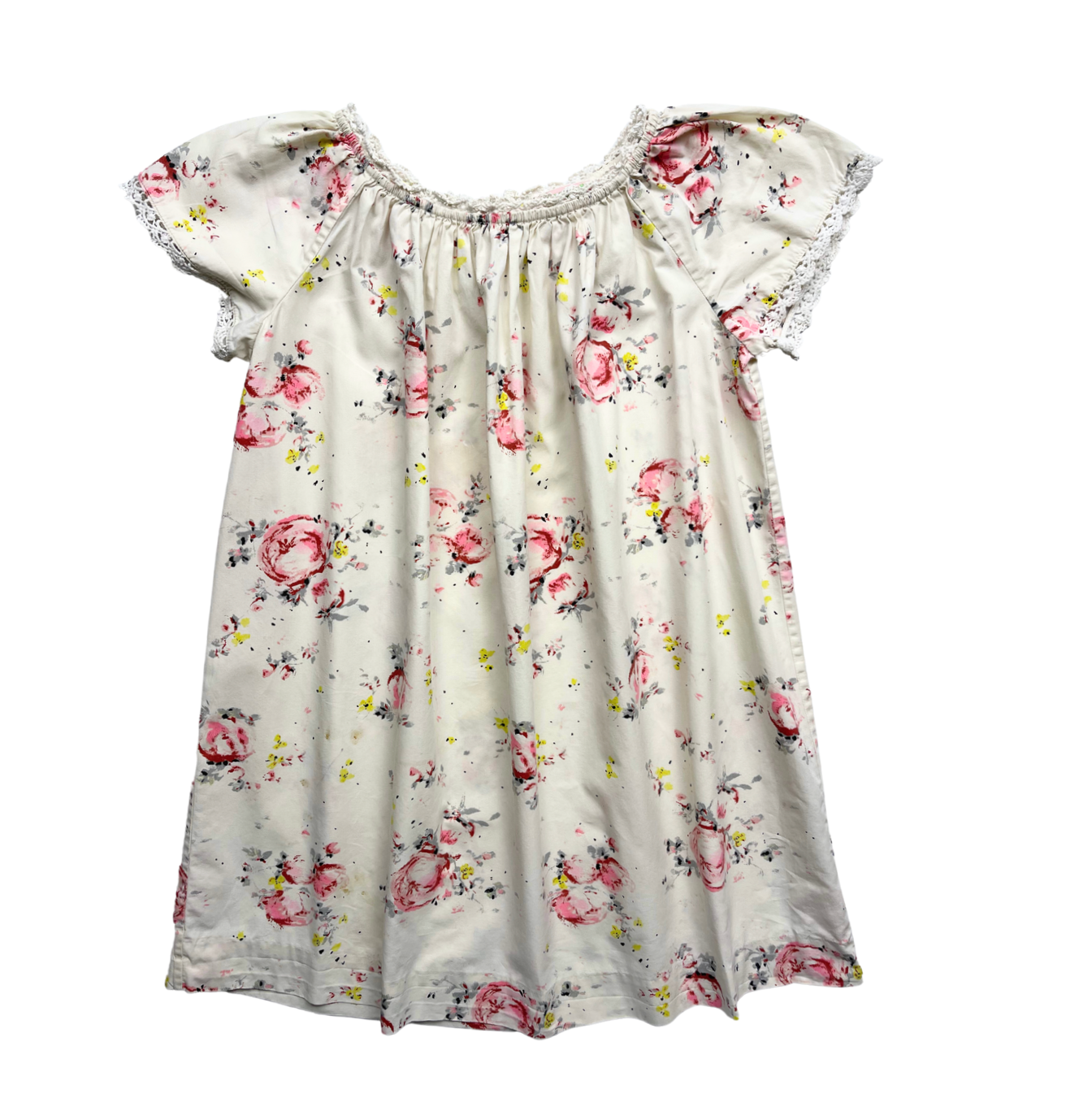 BONPOINT - Floral dress with lace details - 8 years