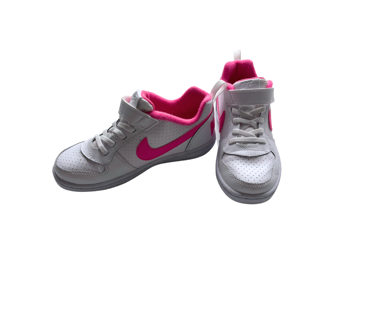 NIKE - White Velcro sneakers with pink logo - 32