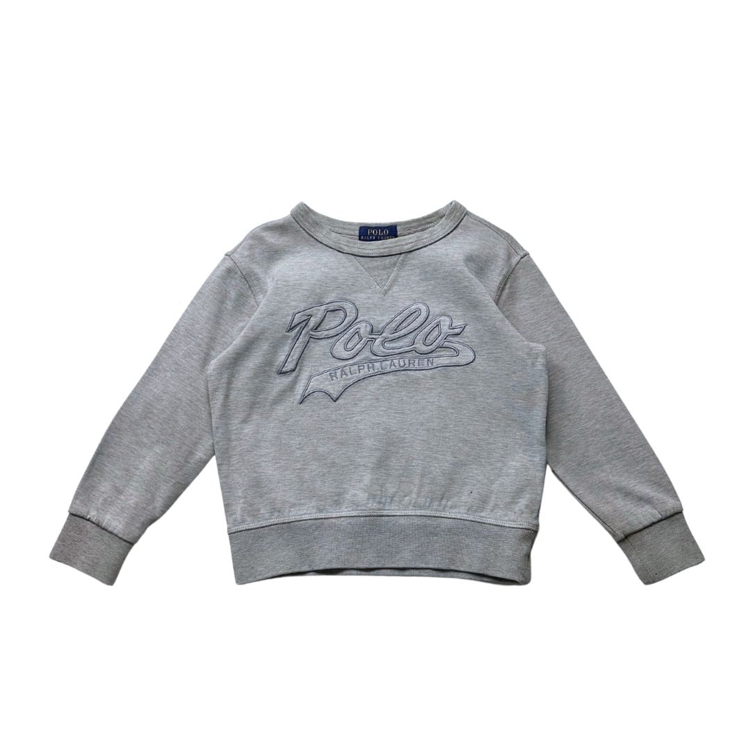 RALPH LAUREN - Graues Sweatshirt mit gestickter Marke - 4 Jahre
