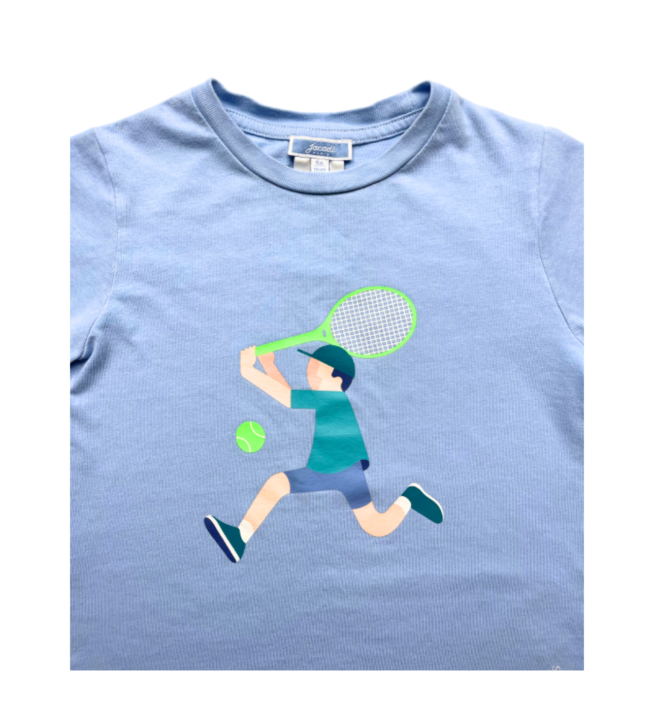 JACADI - Blaues Tennisspieler-T-Shirt - 6 Jahre