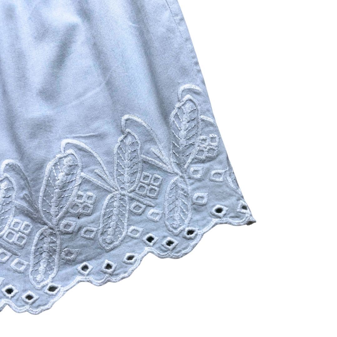 LOUISE MISHA - Short bleu avec broderies blanches - 12 ans