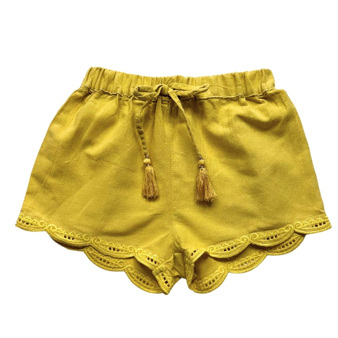 LOUISE MISHA - Gelbe Shorts mit Stickerei - 2 Jahre