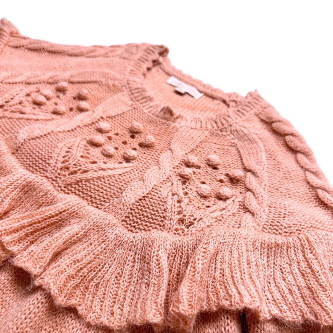 LOUISE MISHA - Robe rose en laine et alpaga - 7 ans