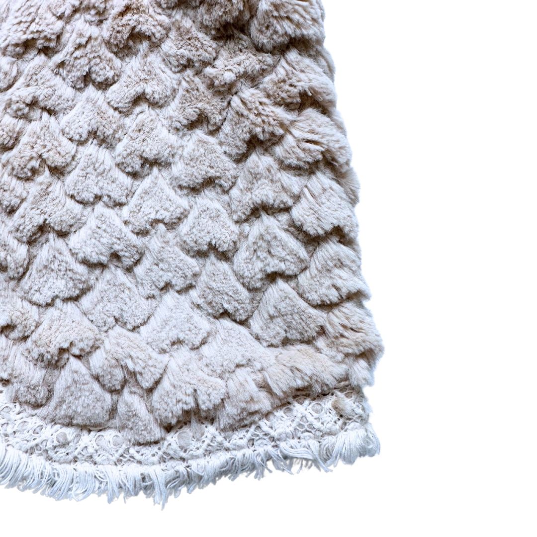 LOUISE MISHA - Ärmellose Weste mit braunem Pelzbesatz - 6 Jahre