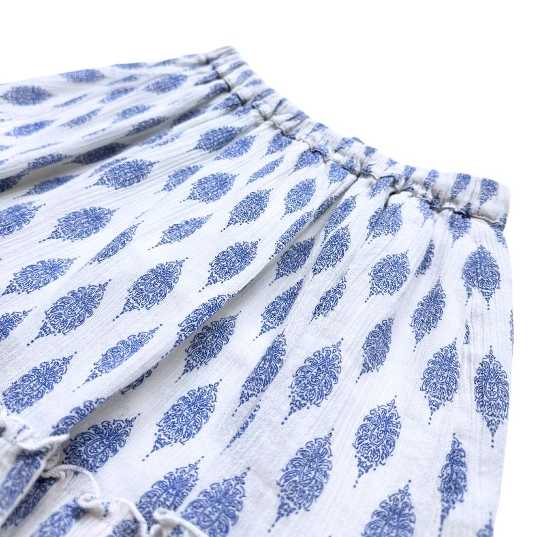 SUNCHILD - White skirt with blue prints - 4 years
