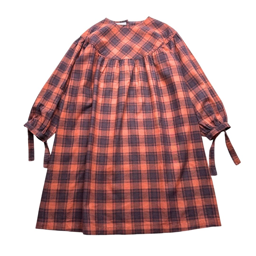 ZHOE & TOBIAH - Robe marron et noire à carreaux - 8 ans