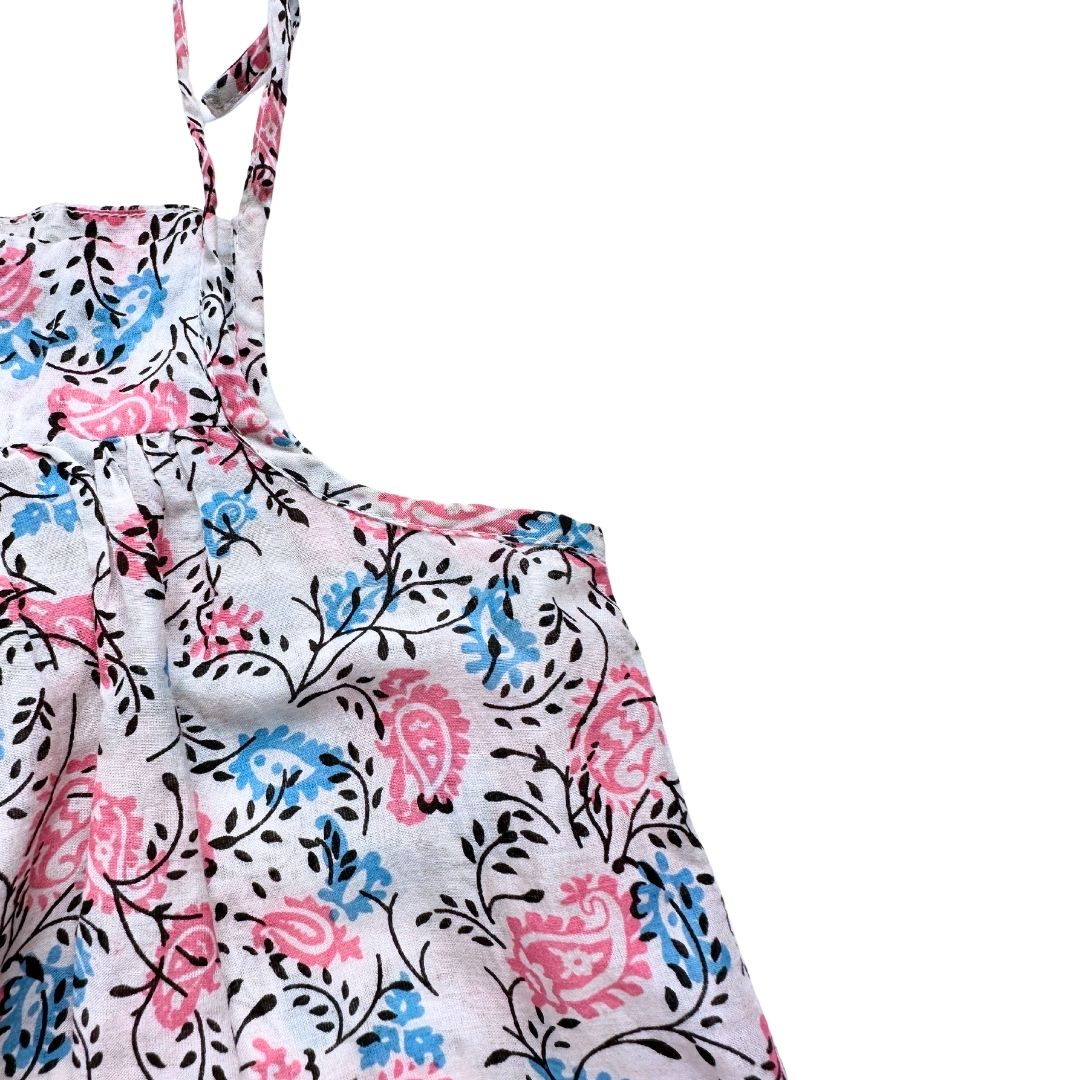 ZEF - White silk blouse with pink and blue prints - 6 years