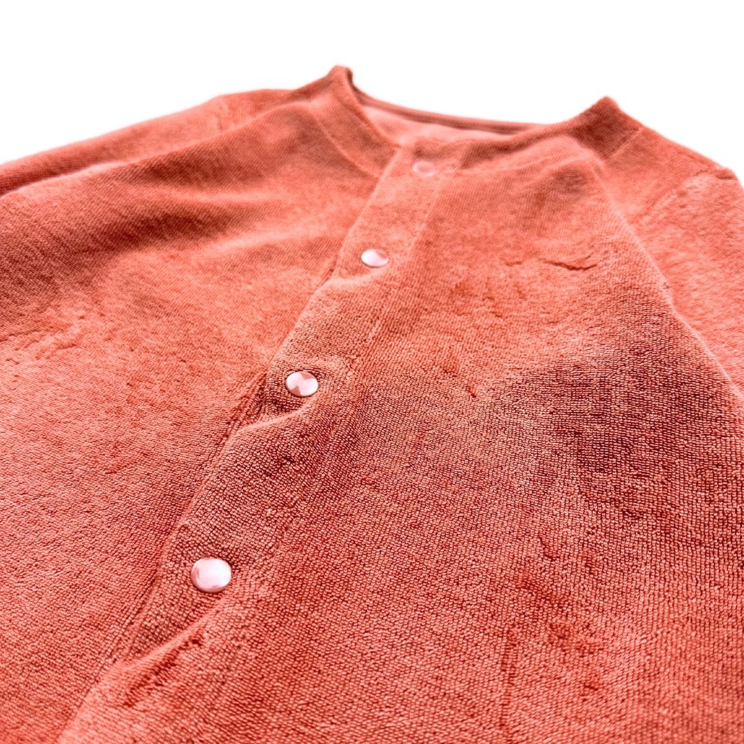 POUDRE ORGANIQUE - Cardigan en éponge rose - 3 ans