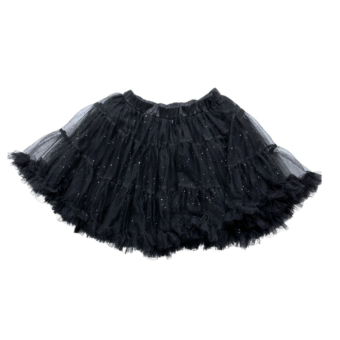 BILLIE BLUSH - Schwarzer Rock mit Tüll und Pailletten - 4 Jahre
