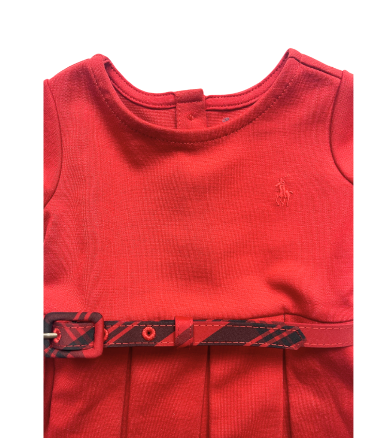 RALPH LAUREN - Ensemble robe et bloomer rouges - 6 mois