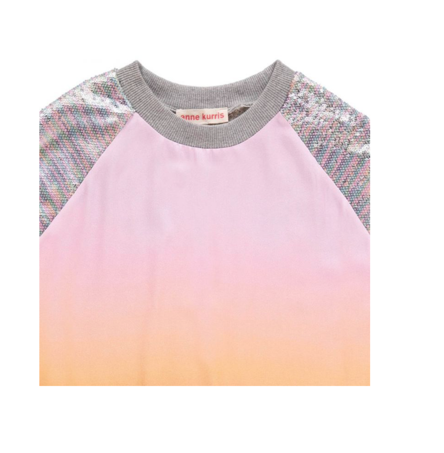 ANNE KURRIS - Robe bi-matière motif éléphants - 4 ans