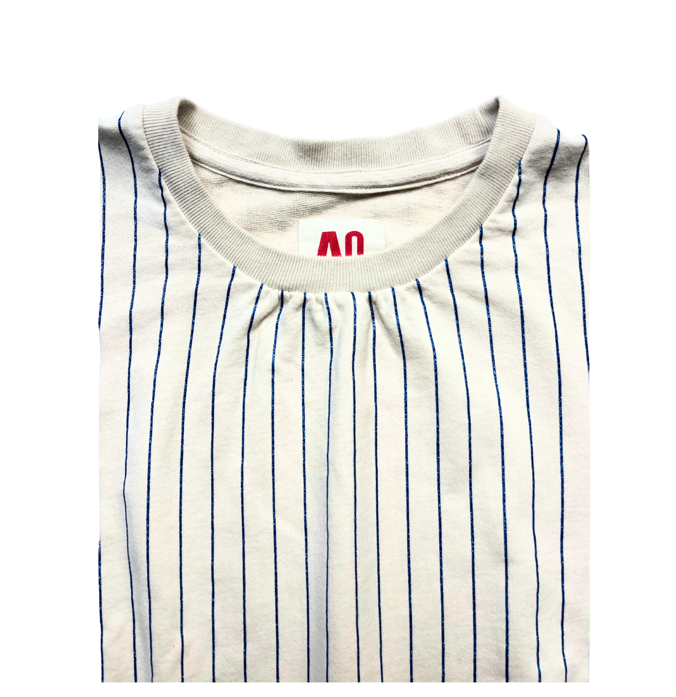 AO76 - Sweat à rayures bleues pailletées - 12 ans