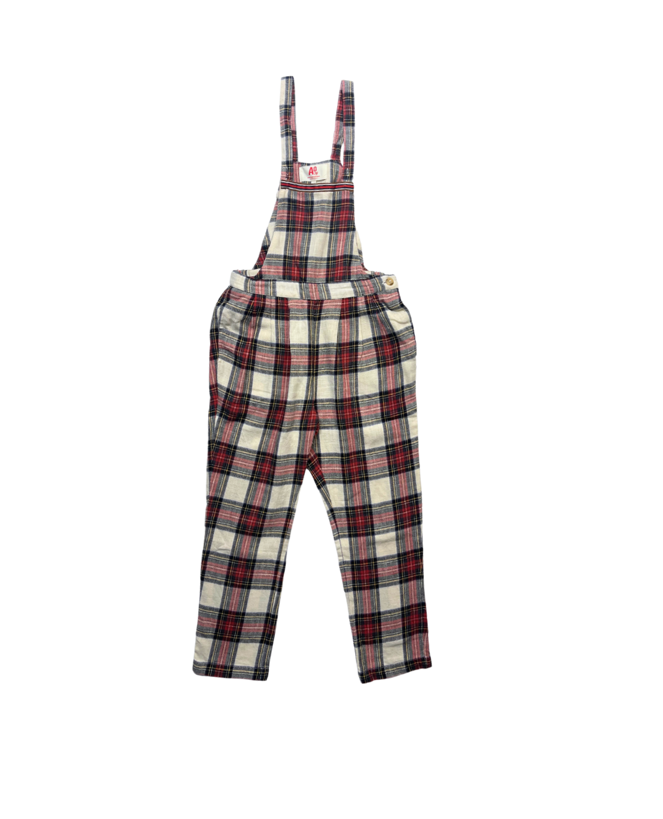 AO76 - Salopette fluide à carreaux - 8 ans