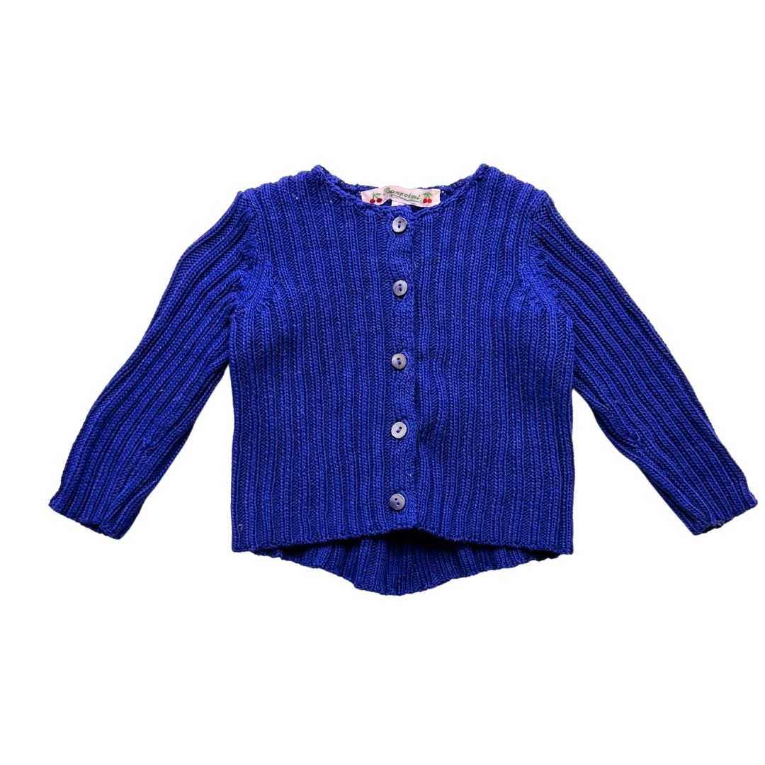 BONPOINT - Cardigan bleu - 6 mois