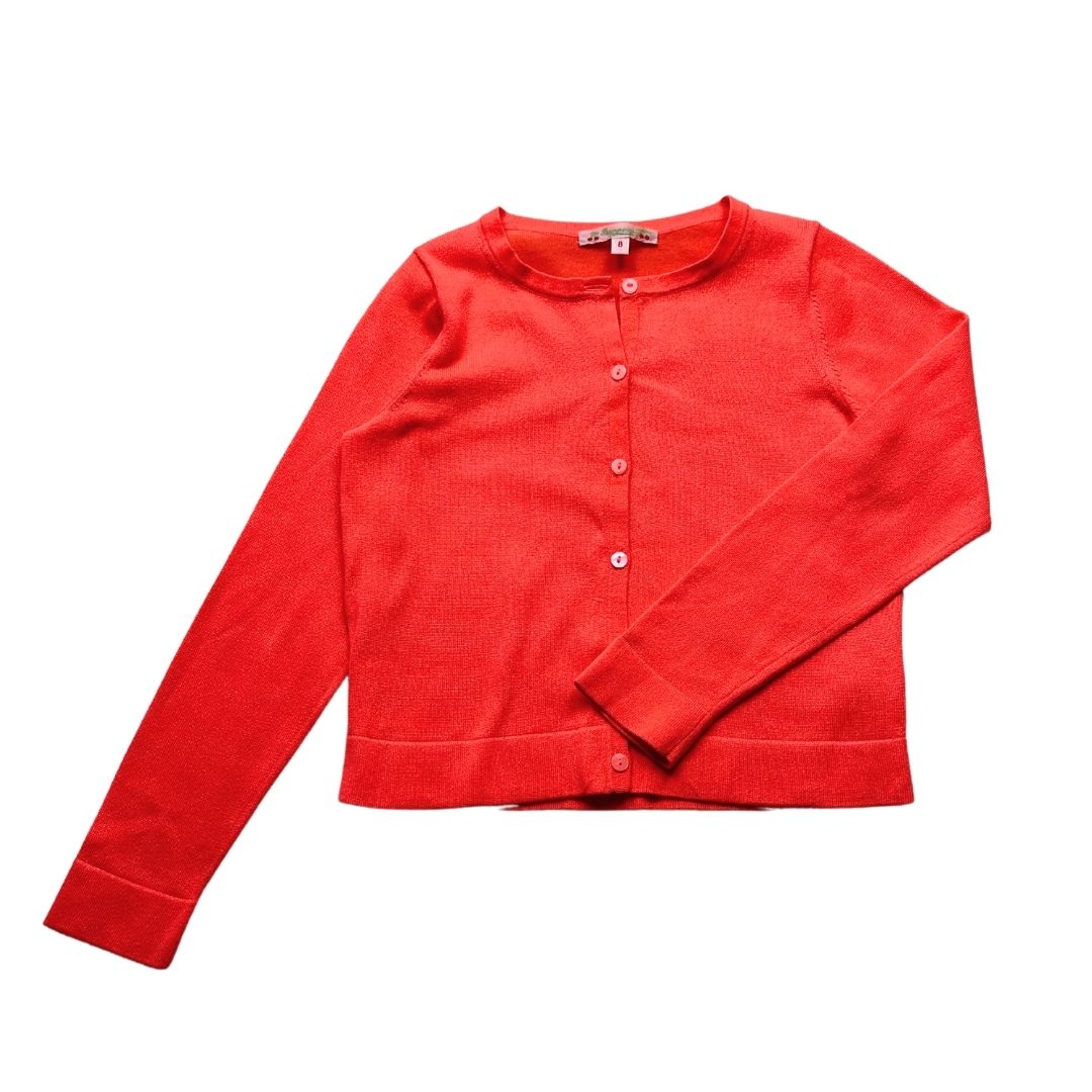 BONPOINT - Rosa Strickjacke mit Pailletten - 8 Jahre