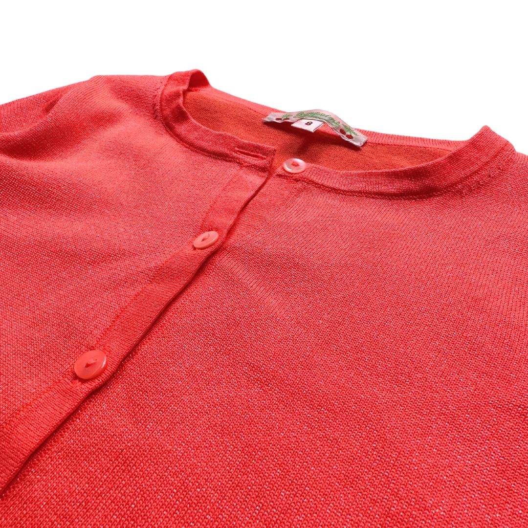 BONPOINT - Cardigan rose à paillettes - 8 ans