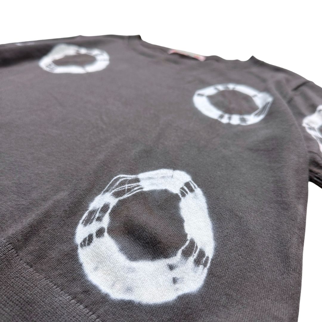 BONPOINT - T-shirt marron à motifs blanc - 8 ans