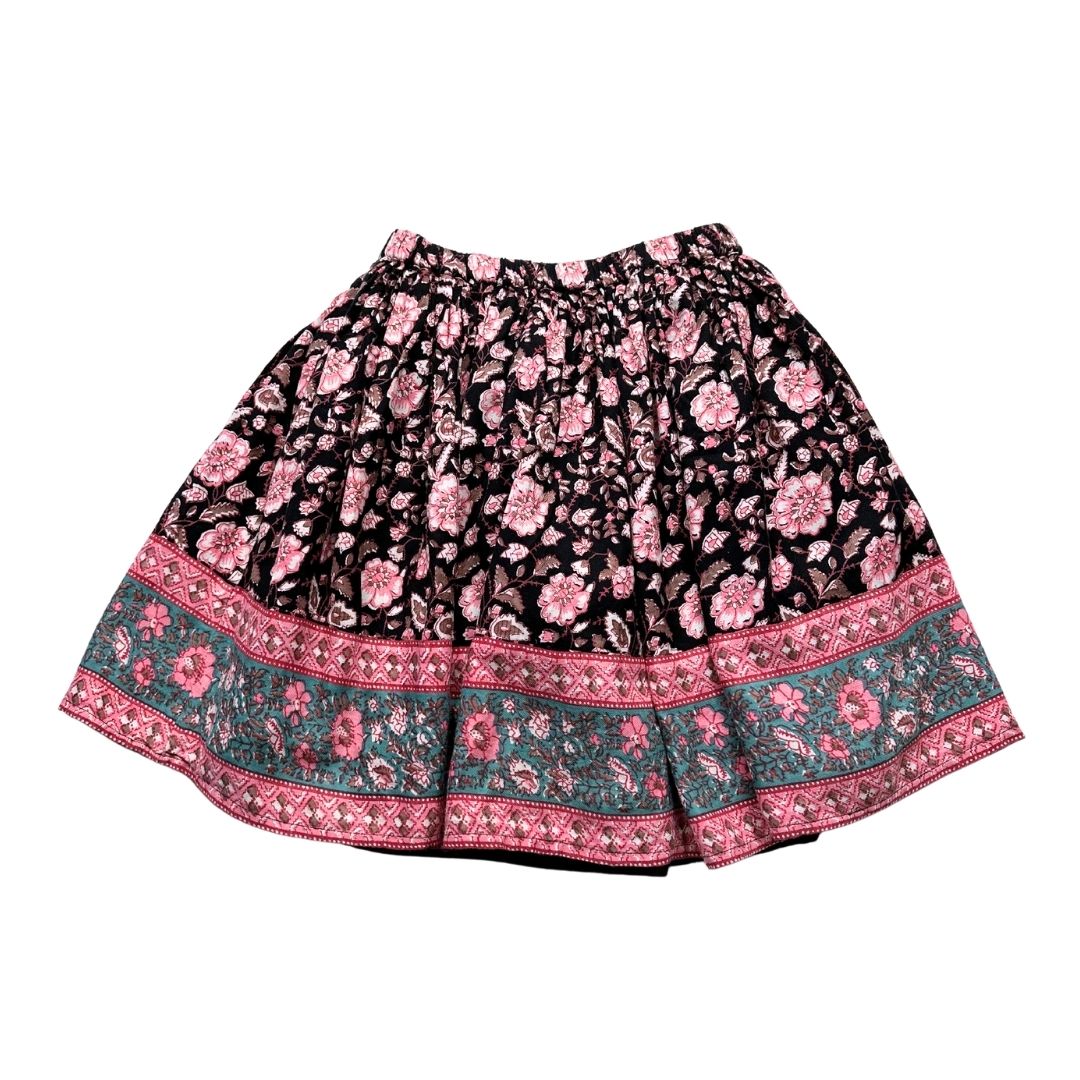 BONTON - Jupe noire à fleurs rose - 8 ans