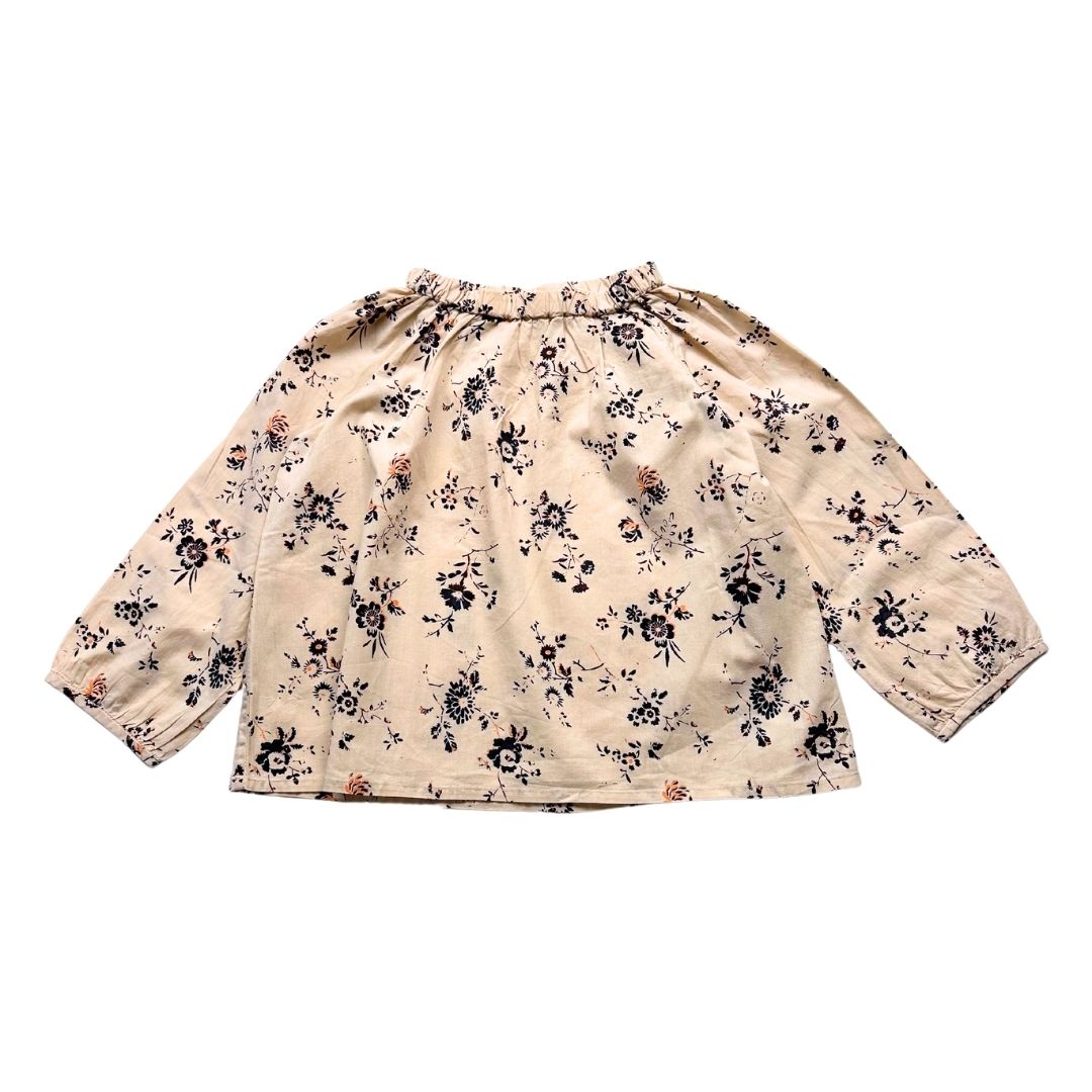 BONPOINT - Blouse crème à fleurs - 2 ans