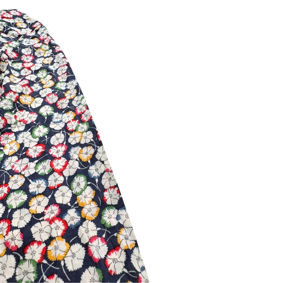 BONPOINT - Chemisier bleu marine à fleurs - 2 ans