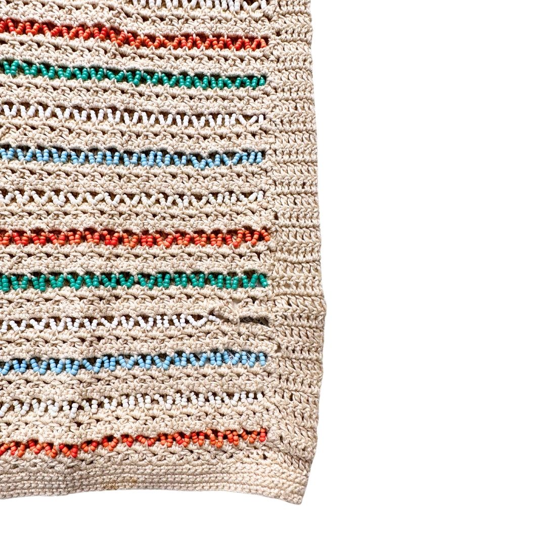 BONPOINT - T-shirt crème avec perles - 8 ans