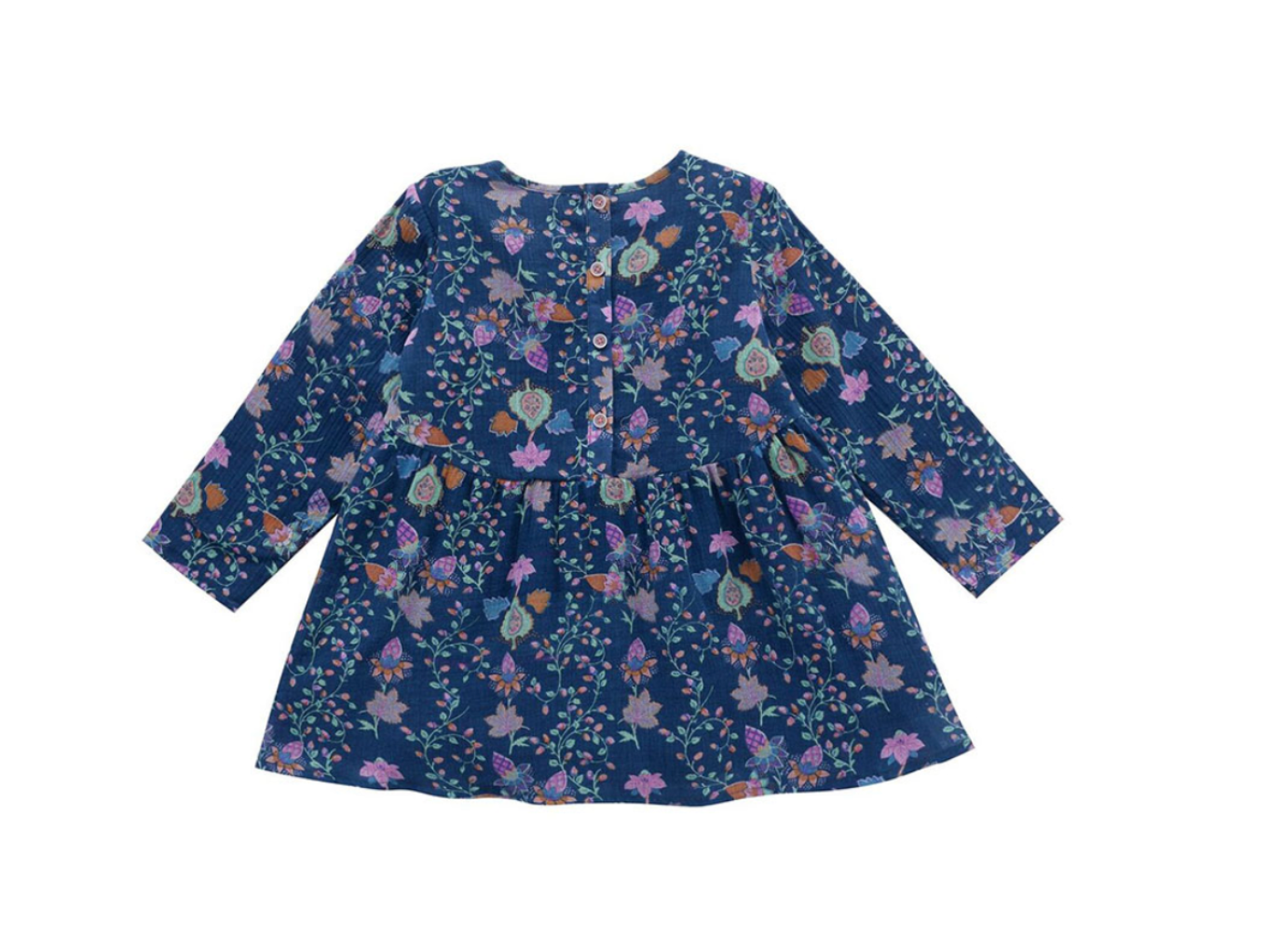 LOUISE MISHA - Robe bleu marine à fleurs - 8 ans