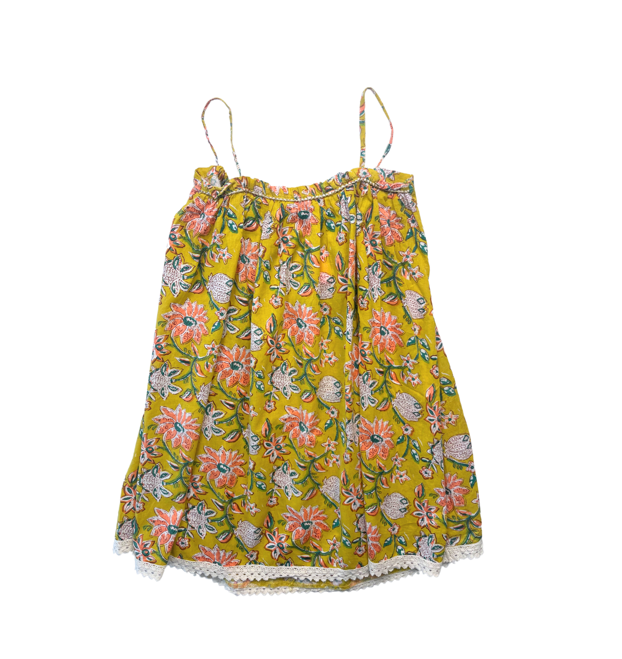 LOUISE MISHA - Robe moutarde à fleurs - 8 ans