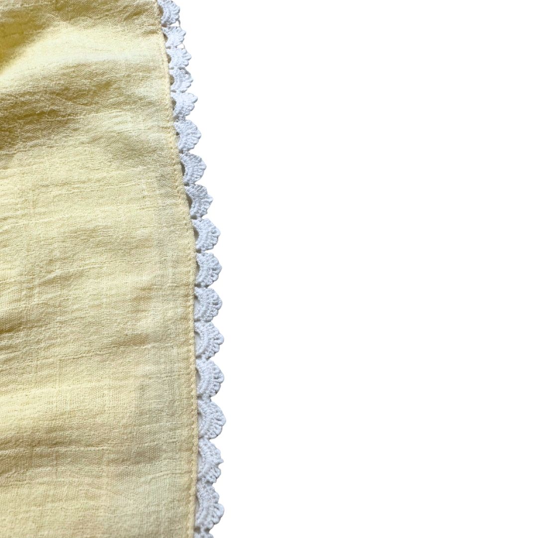 LOUISE MISHA - Top jaune neuf avec broderies blanches - 6 ans