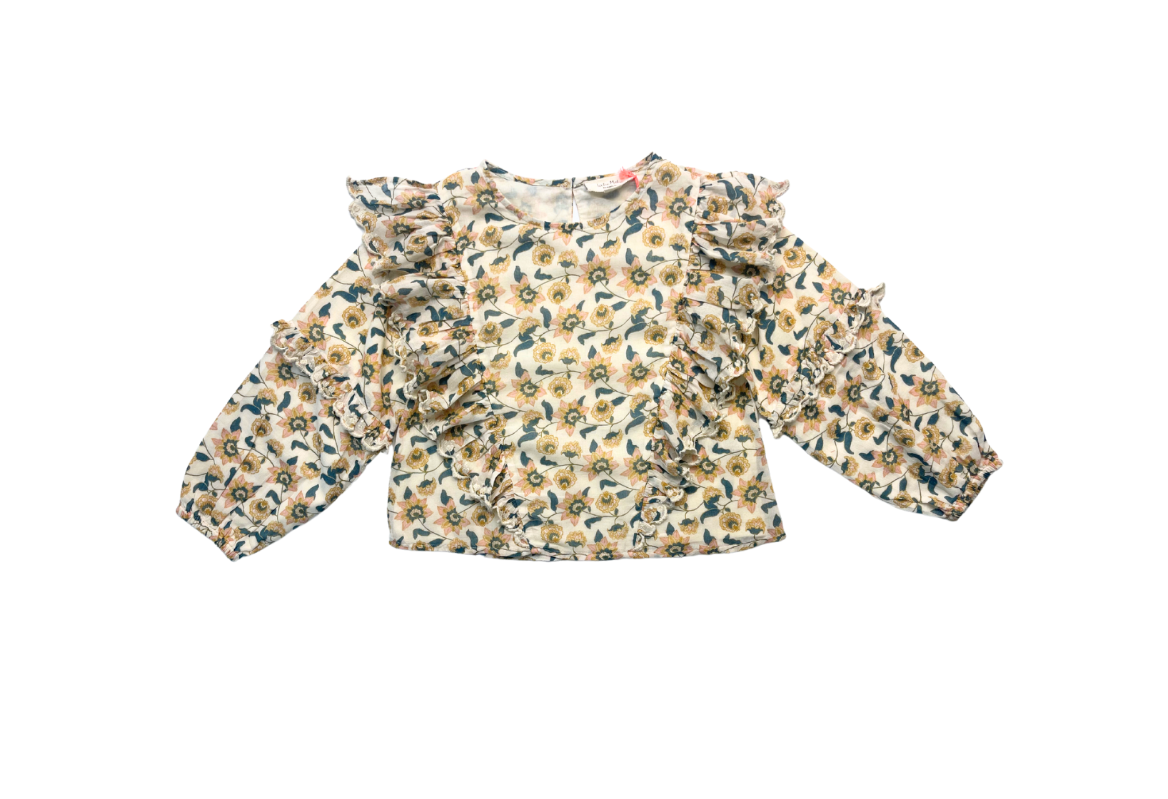 LOUISE MISHA - Blouse blanche à fleurs (neuve) - 4 ans