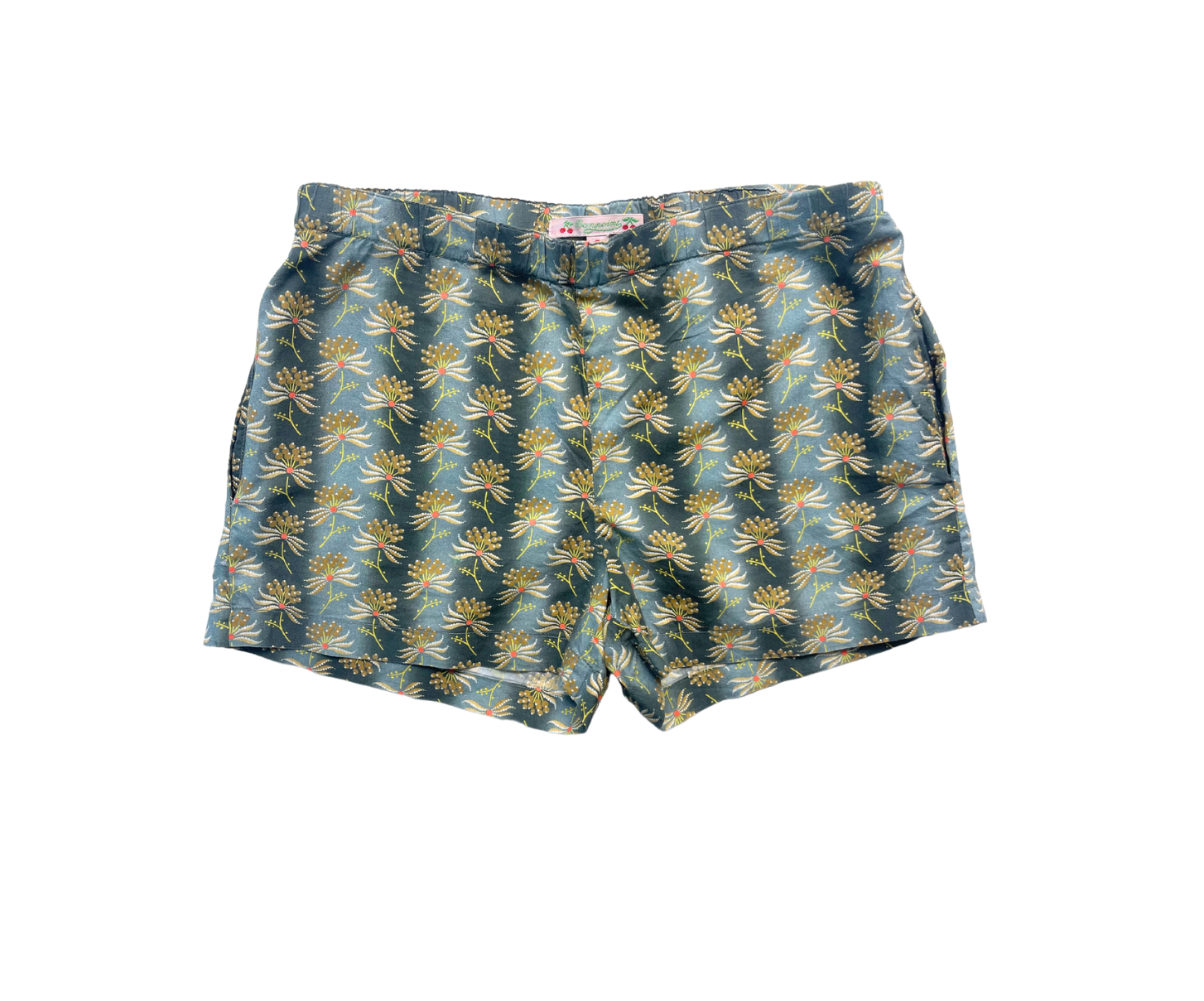 BONPOINT - Grüne, fließende Shorts mit Blumenmuster - 8 Jahre