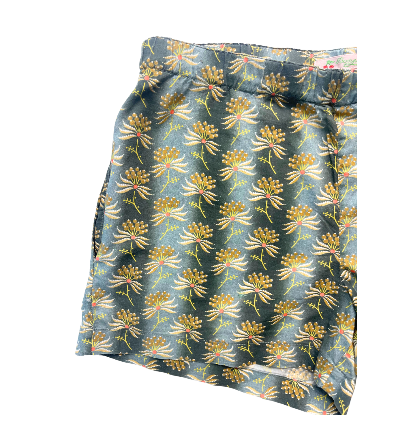 BONPOINT - Grüne, fließende Shorts mit Blumenmuster - 8 Jahre