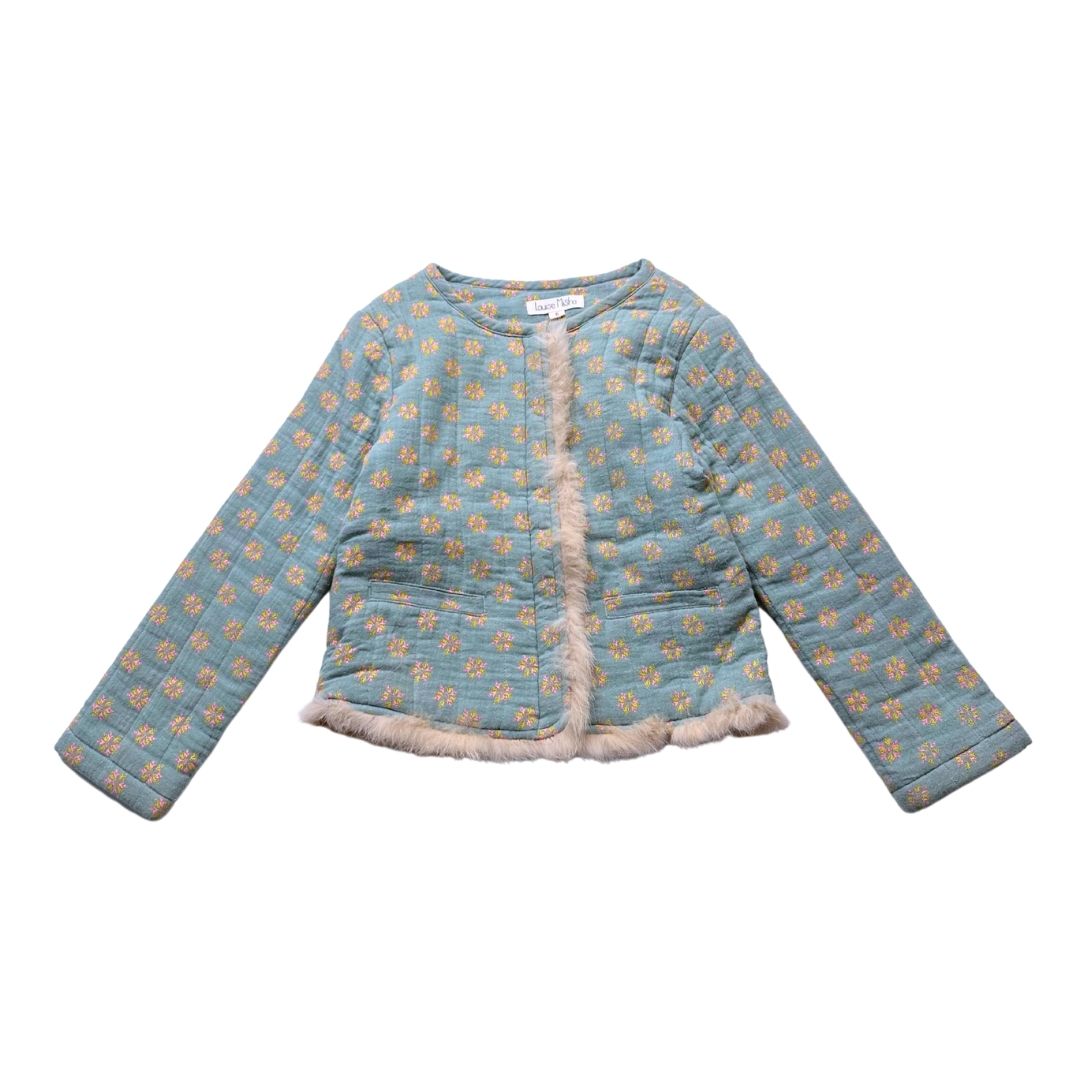 LOUISE MISHA - Veste bleu à motifs - 6 ans