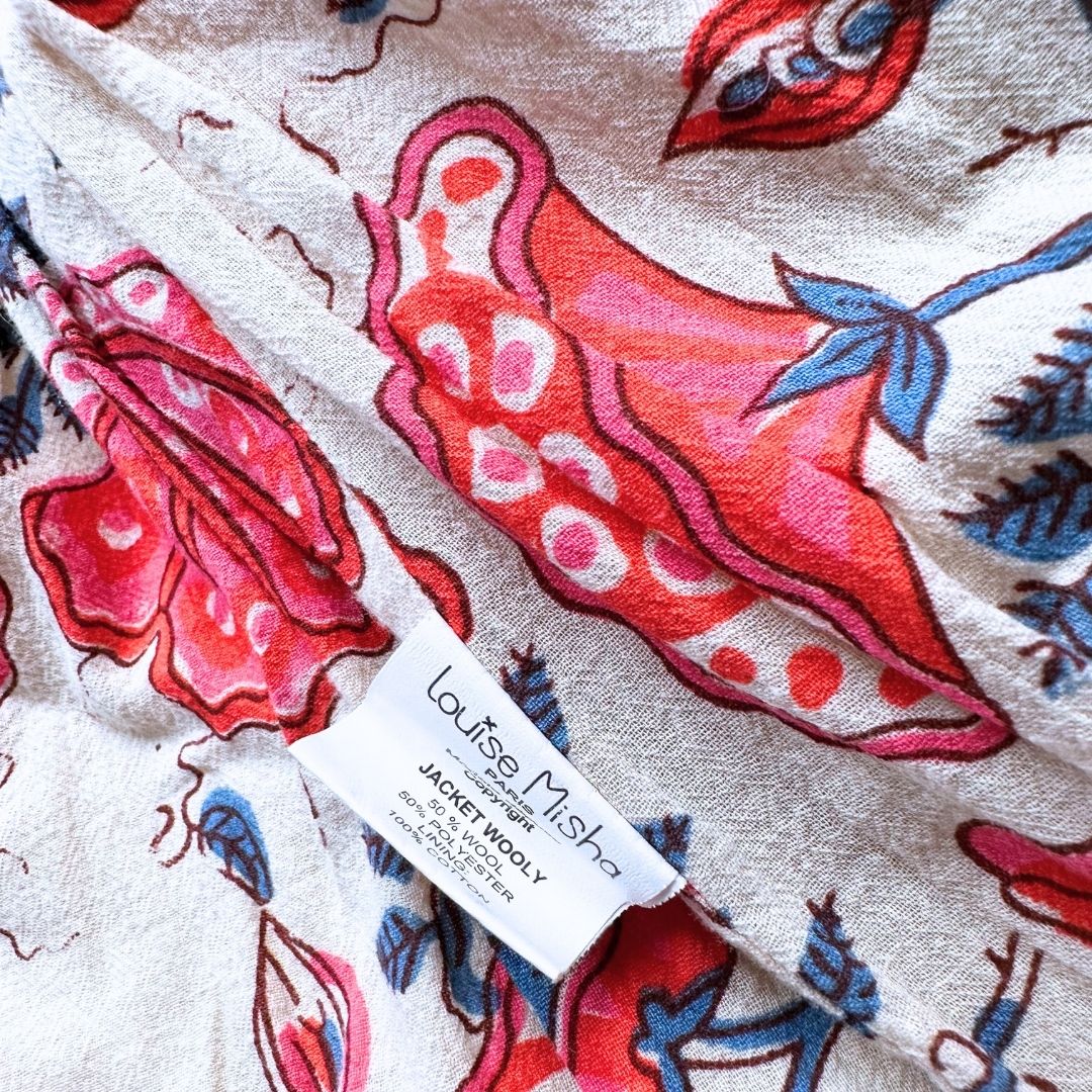 LOUISE MISHA - Manteau jaune avec broderies - 6 ans