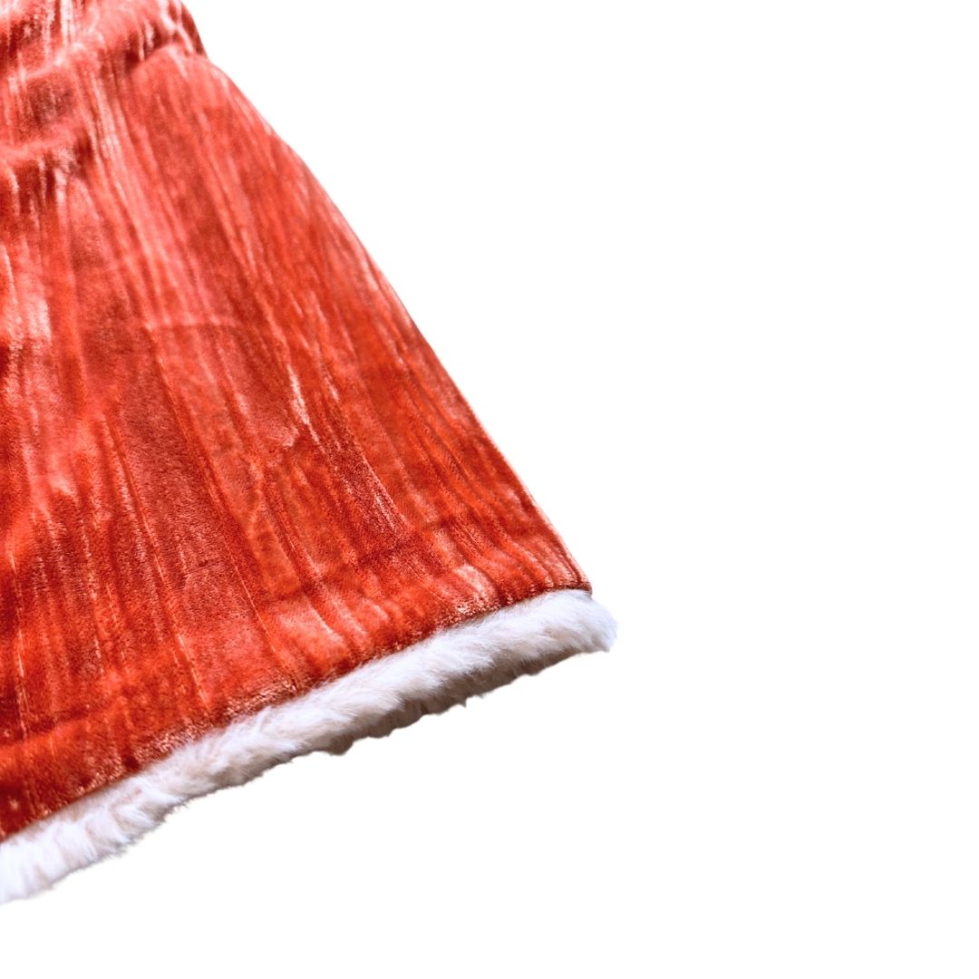 LOUISE MISHA - Veste fourrée en velours rose avec broderies - 10 ans