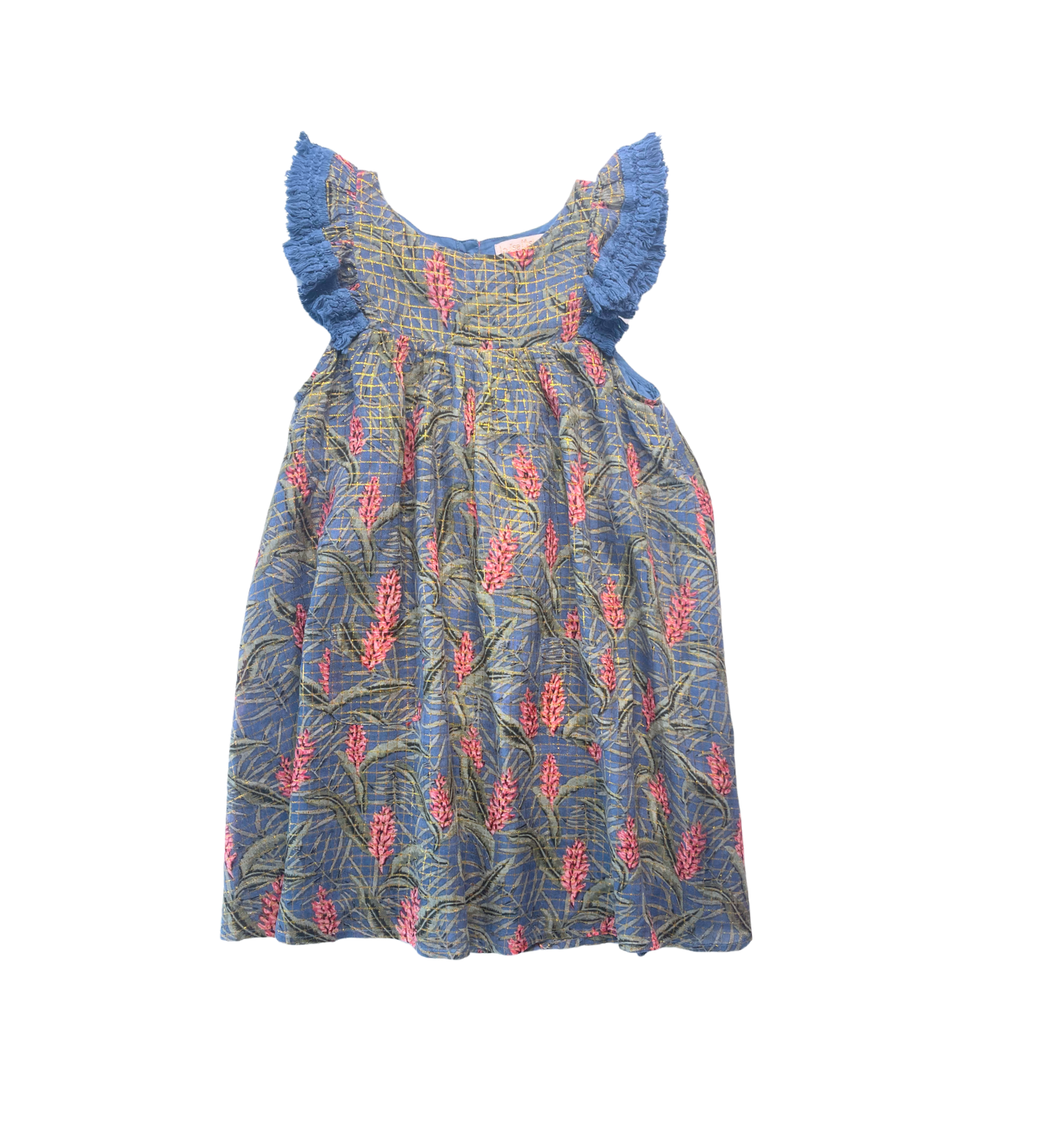 LOUISE MISHA - Robe fil doré à motifs - 10 ans