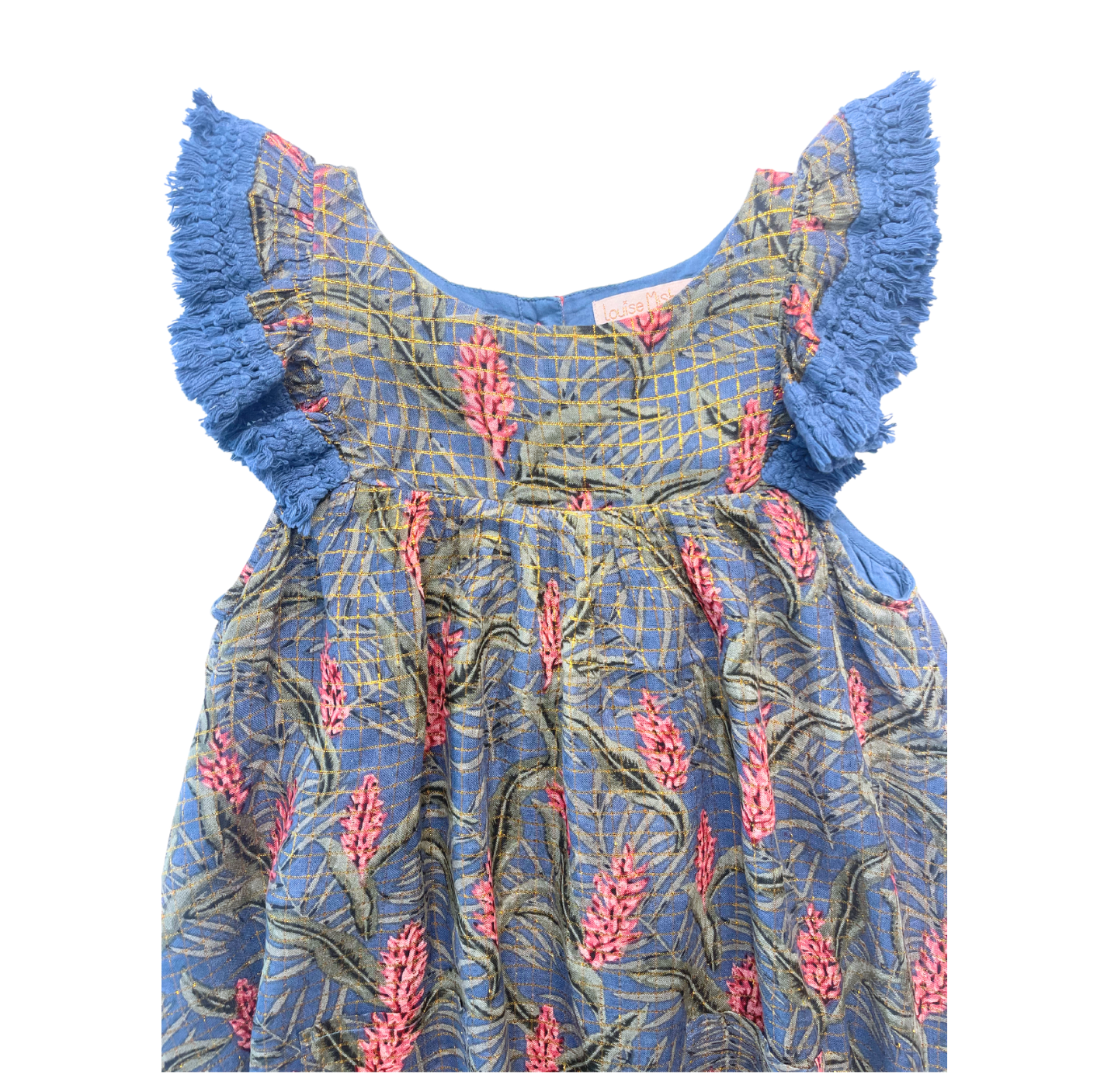 LOUISE MISHA - Robe fil doré à motifs - 10 ans