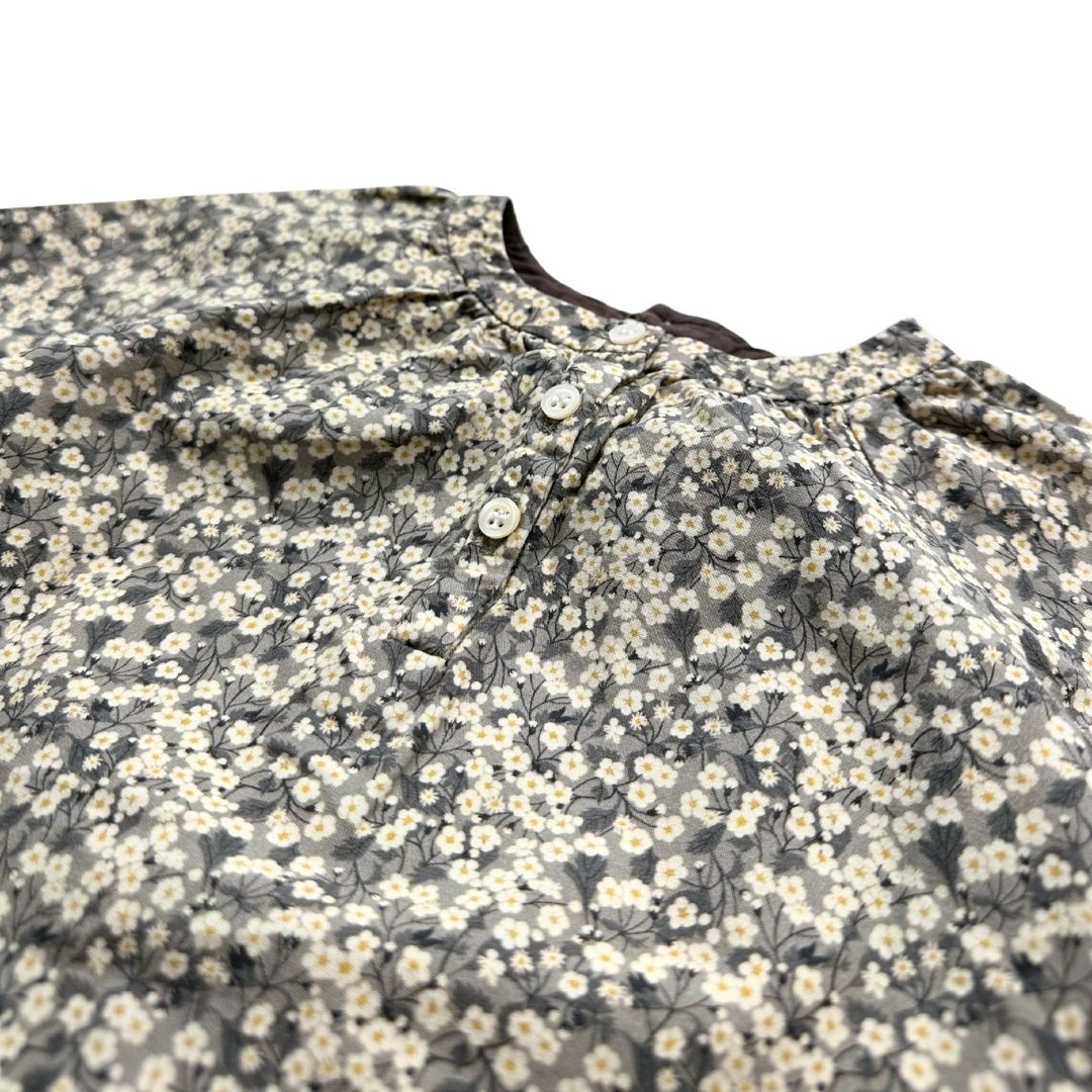 BONPOINT - Blouse à fleurs grise - 12 mois