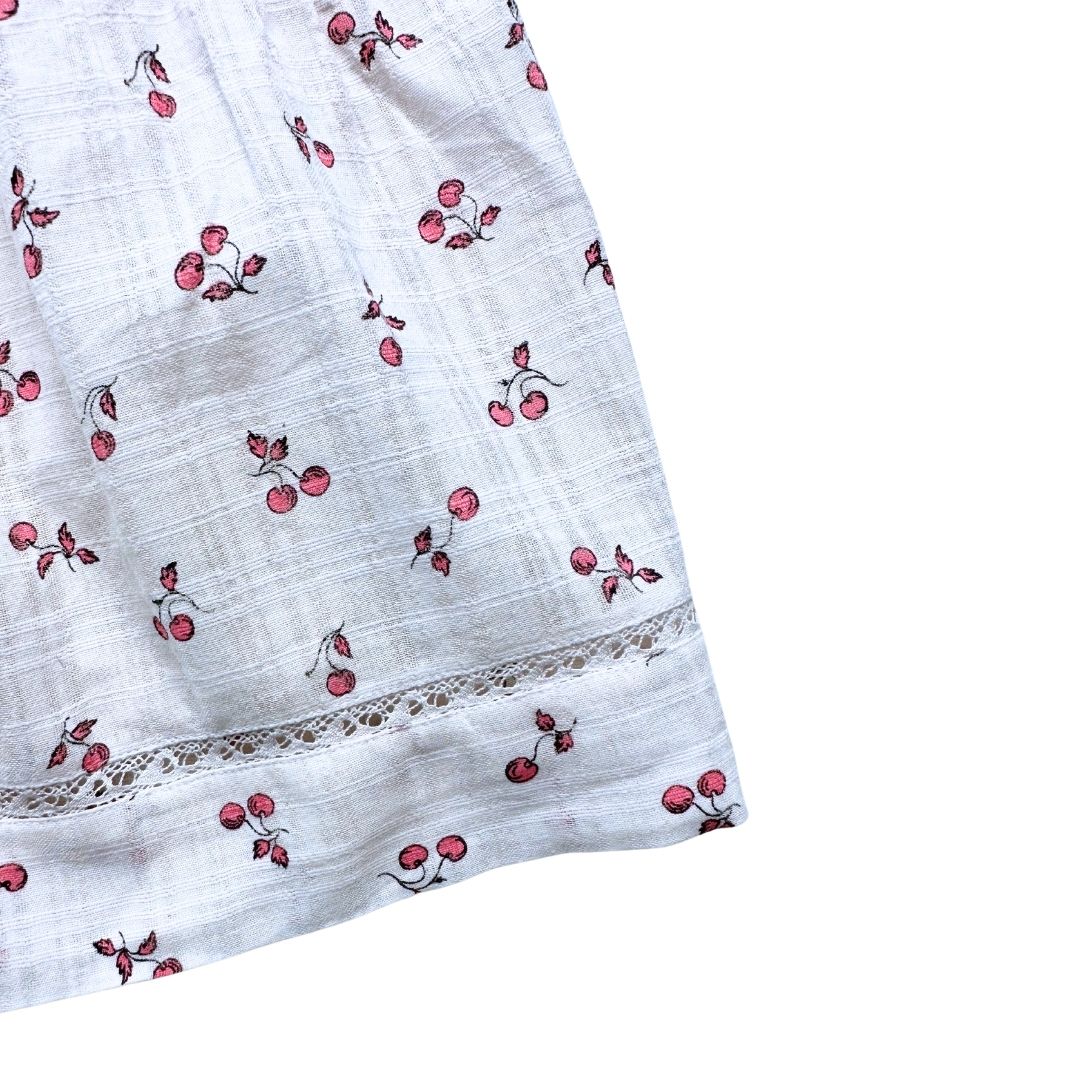 BONPOINT - Robe longue blanche à motifs cerises - 8 ans