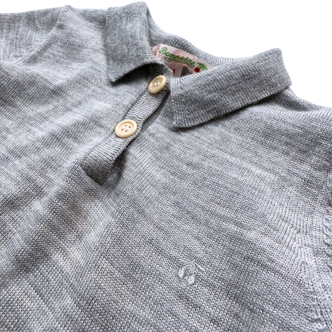 BONPOINT - Robe en laine grise - 4 ans